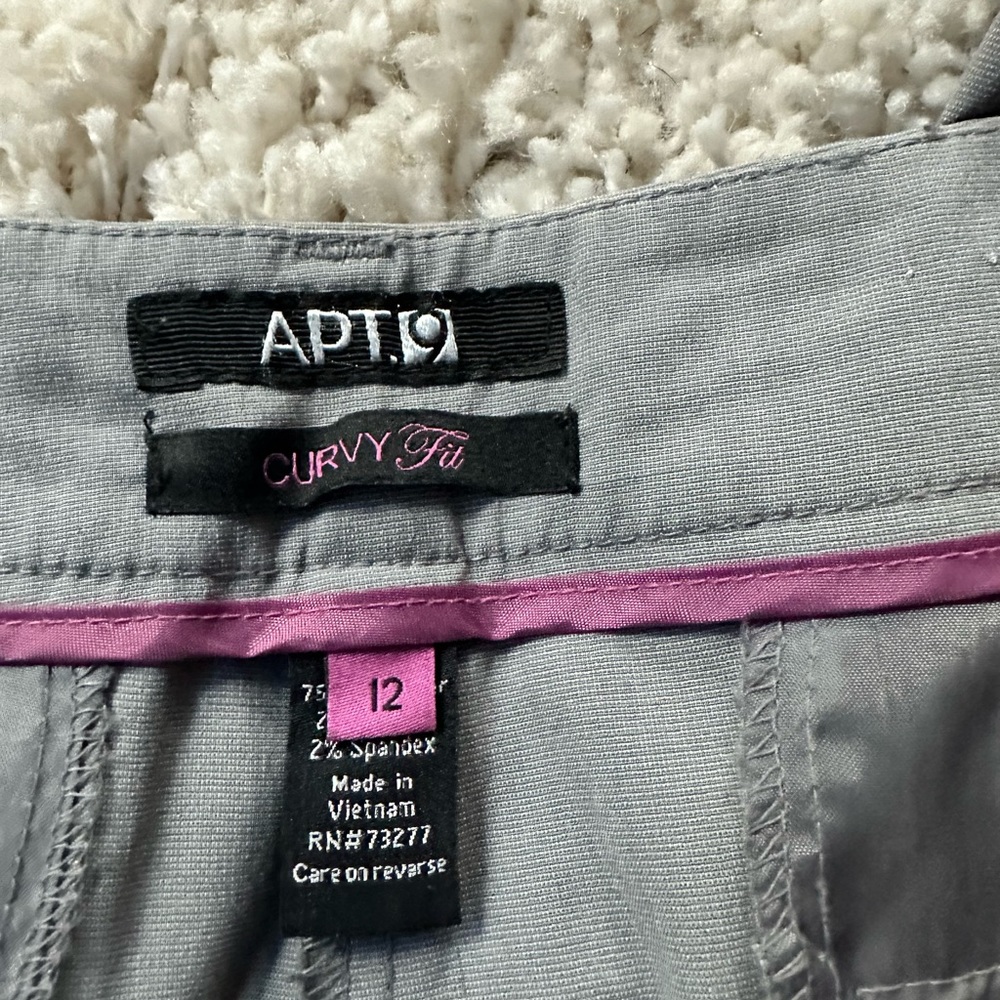 Apt 9 Curvy Fitlight grey business casual work professional slacks dress… - Picture 3 of 5